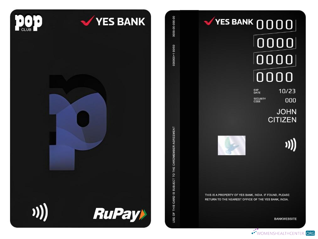Professionelle Herunterladen Indien YES Bank POP Club RuPay Vertical Kredit Karte Photoshop Vorlage