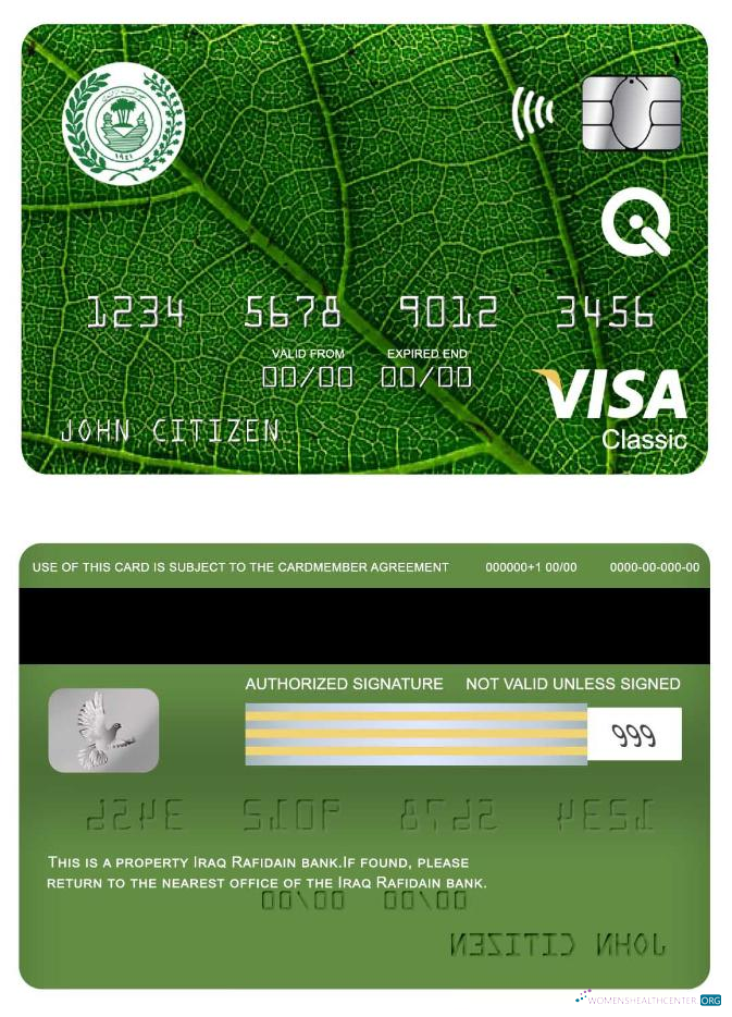 Premium Herunterladen Irak Rafidain Bank Visa Classic Karte Photoshop Vorlage