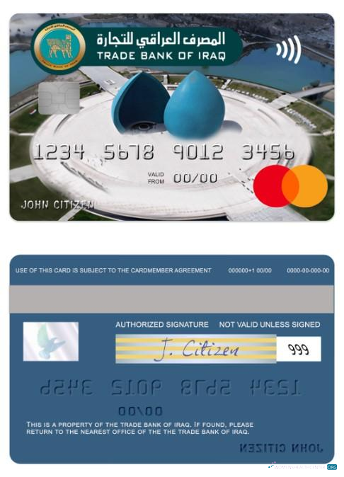 Premium Herunterladen Irak Trade Bank von Irak Mastercard Photoshop Vorlage