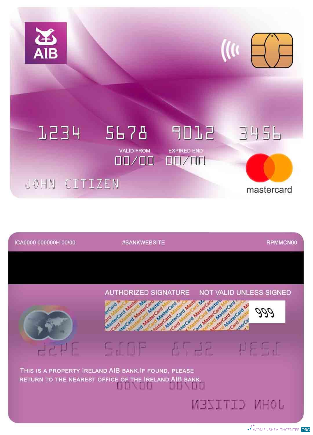 Premium Herunterladen Irland AIB Bank Bank Mastercard Photoshop Vorlage