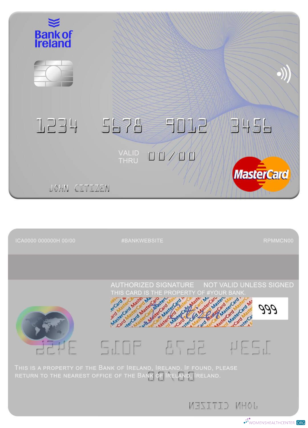 Premium Herunterladen Irland Bank von Irland Mastercard Photoshop Vorlage