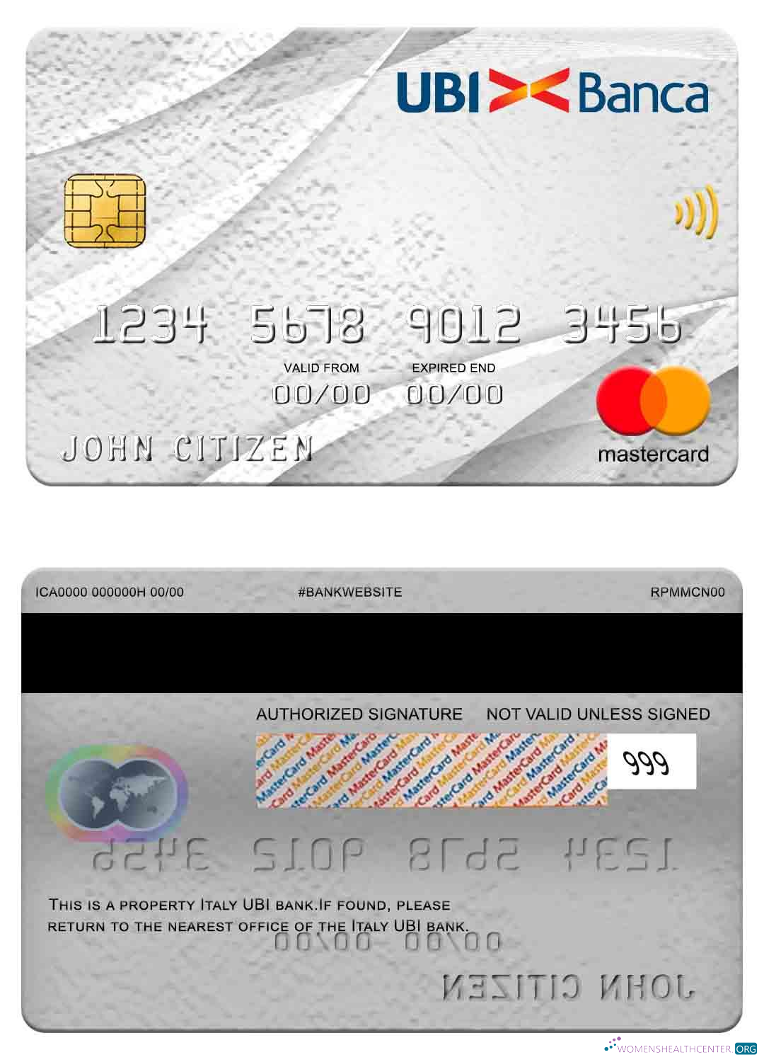 Premium Herunterladen Italien UBI Bank Mastercard Photoshop Vorlage