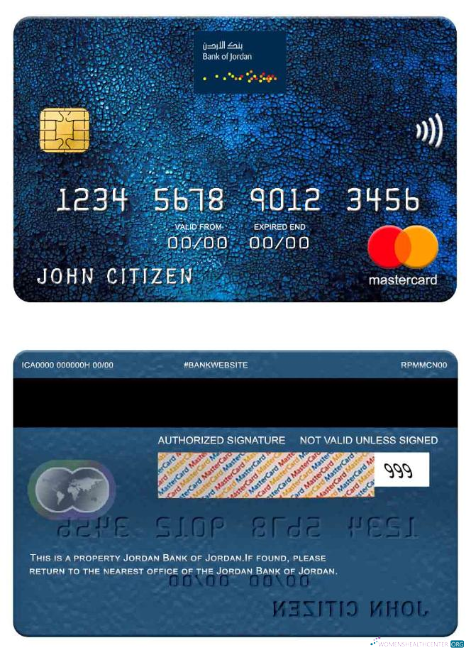 Premium Herunterladen Jordanien Bank von Jordanien Mastercard Photoshop Vorlage