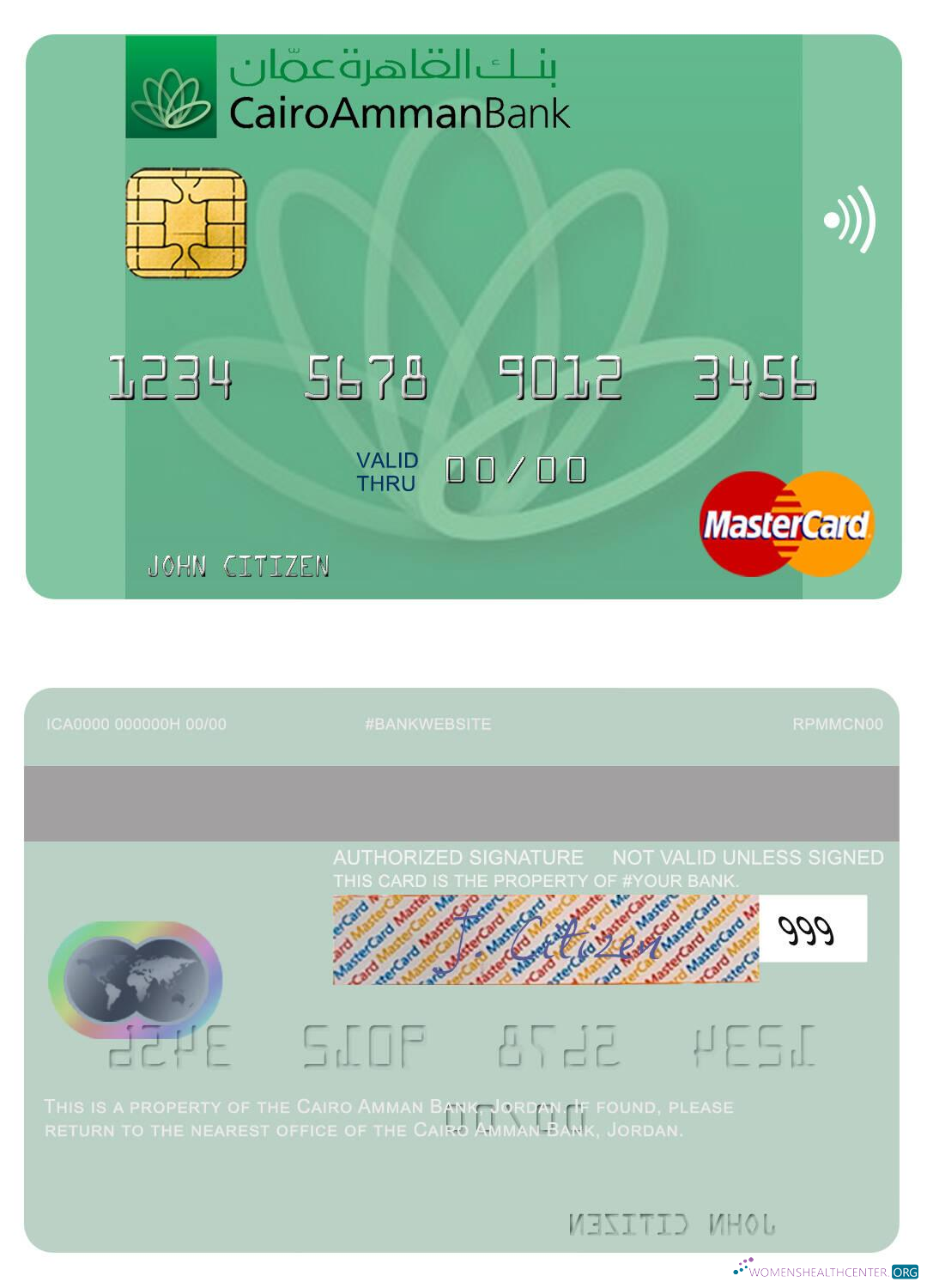 Premium Herunterladen Jordanien Cairo Amman Bank Mastercard Photoshop Vorlage