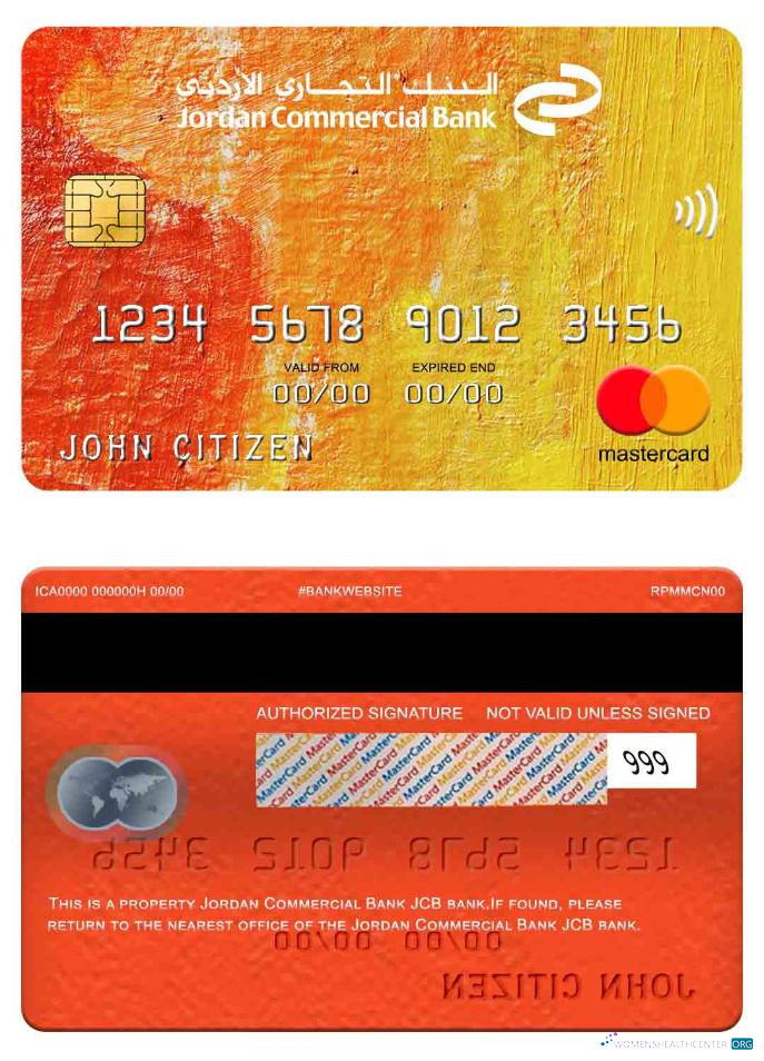 Premium Herunterladen Jordanien Kommerziell Bank JCB Bank Mastercard Photoshop Vorlage