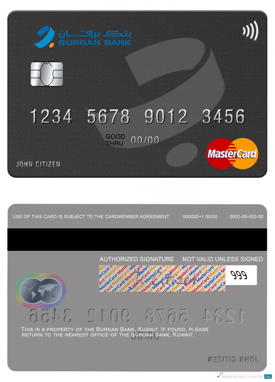 Premium Herunterladen Kuwait Burgan Bank Mastercard Photoshop Vorlage