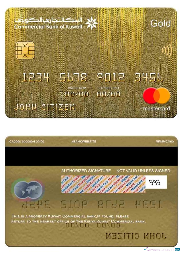 Premium Herunterladen Kuwait Kommerziell Bank Mastercard Gold Photoshop Vorlage