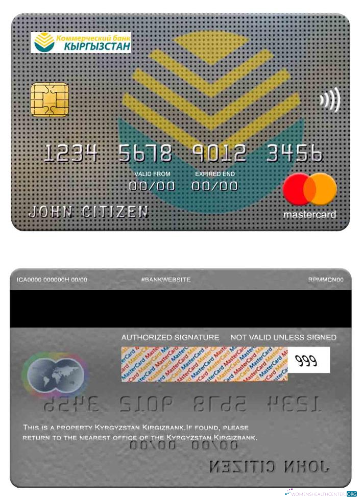 Editierbare Herunterladen Kirgisistan Kirgizbank Mastercard Photoshop Vorlage