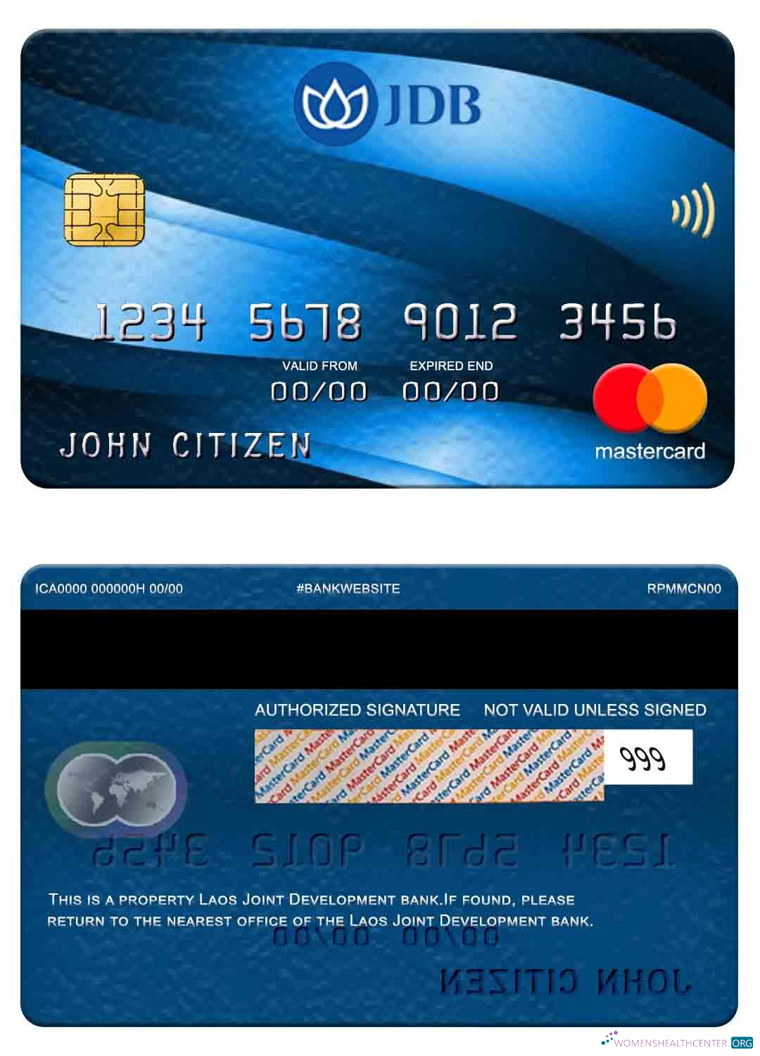 Editierbare Herunterladen Laos Joint Entwicklung Bank Mastercard Photoshop Vorlage