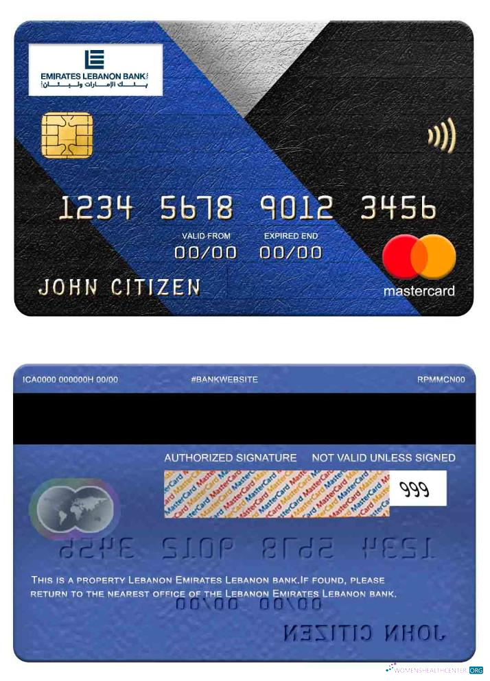 Professionelle Herunterladen Libanon Emirates Libanon Bank Mastercard Photoshop Vorlage