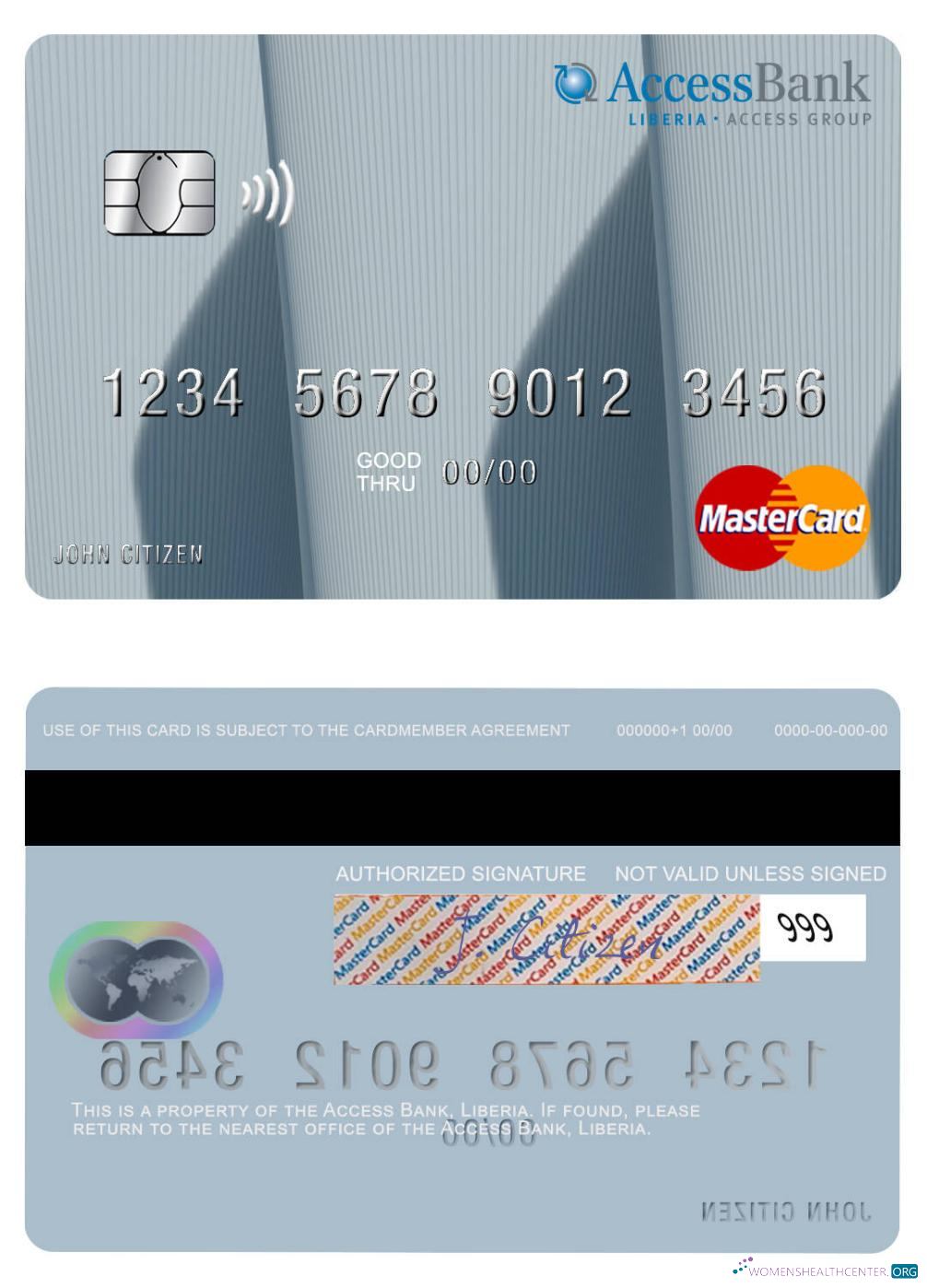 Premium Herunterladen Liberia Access Bank Mastercard Photoshop Vorlage
