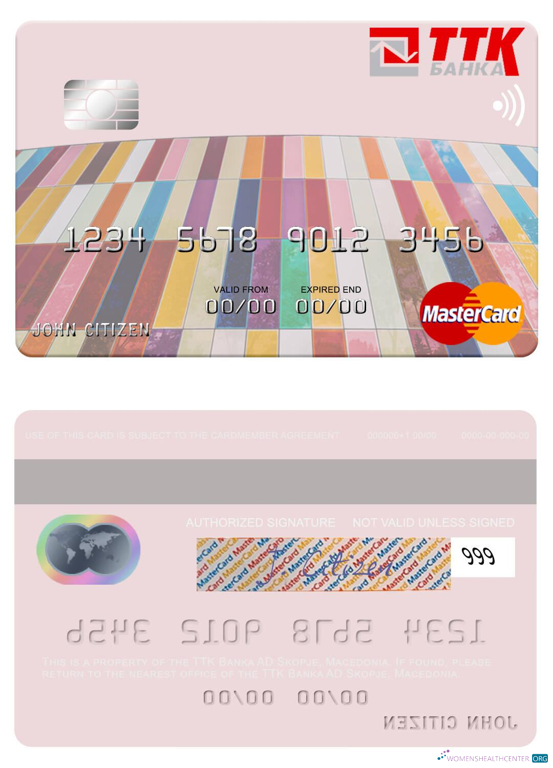 Premium Herunterladen Macedonia TTK Banka AD Skopje Mastercard Photoshop Vorlage