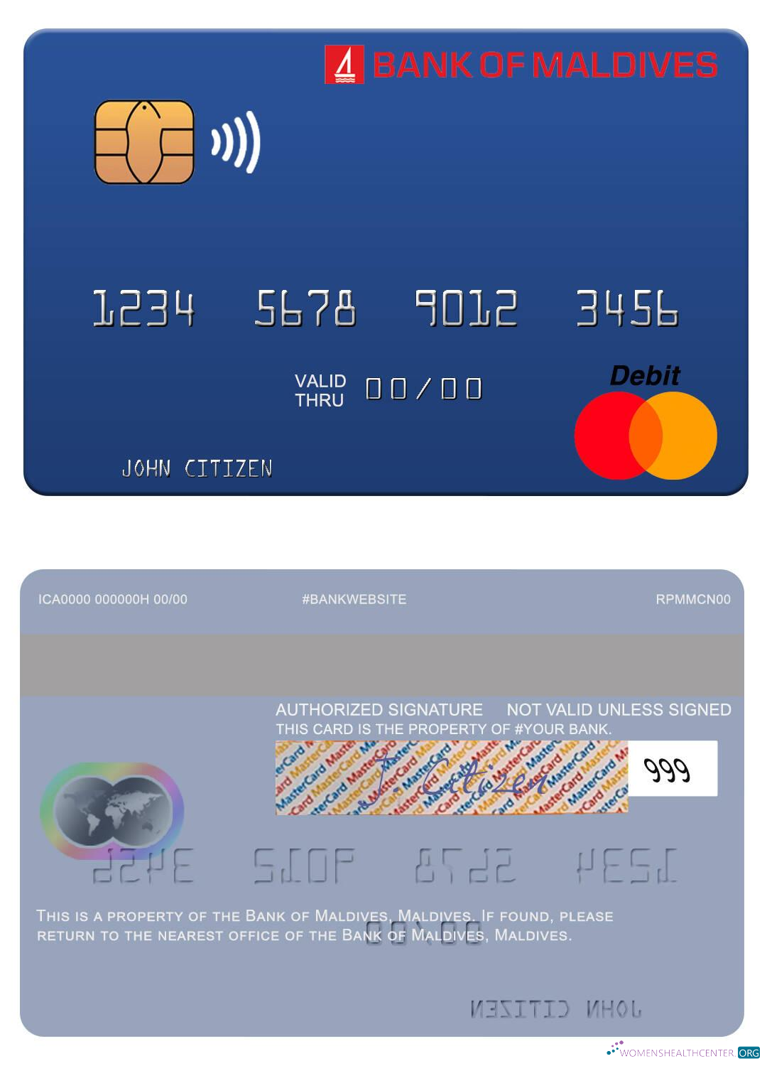 Premium Herunterladen Malediven Bank von Malediven Mastercard Photoshop Vorlage