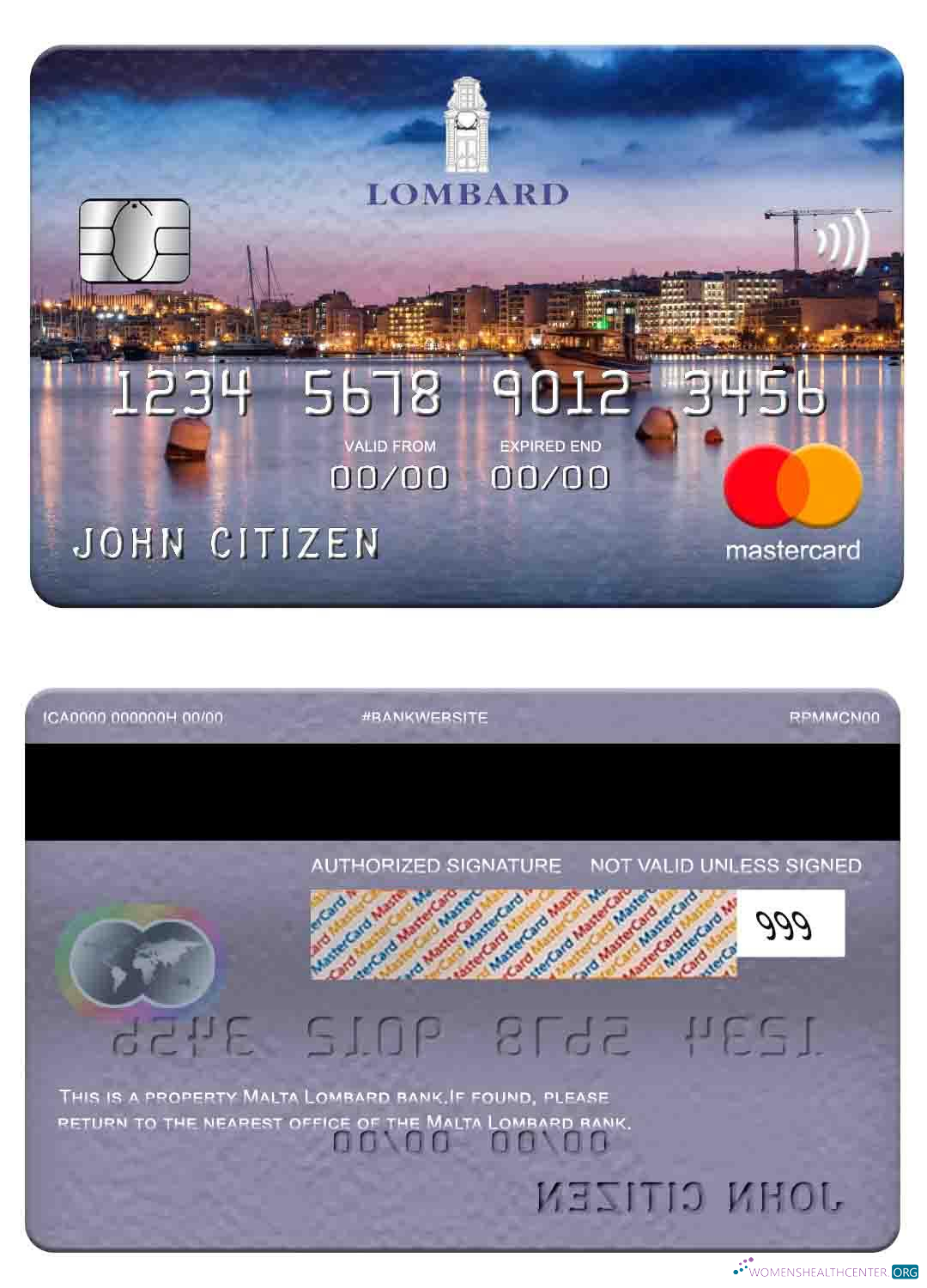Premium Herunterladen Malta Lombard Bank Mastercard Photoshop Vorlage
