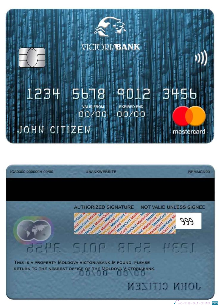 Hochwertige Herunterladen Moldawien Victoriabank Mastercard Photoshop Vorlage