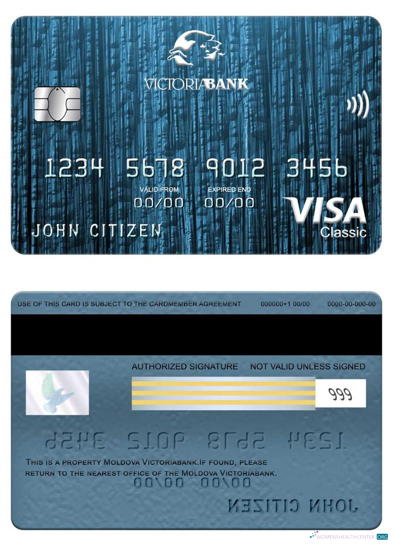 Realistische Herunterladen Moldawien Victoriabank Visa Classic Karte Photoshop Vorlage