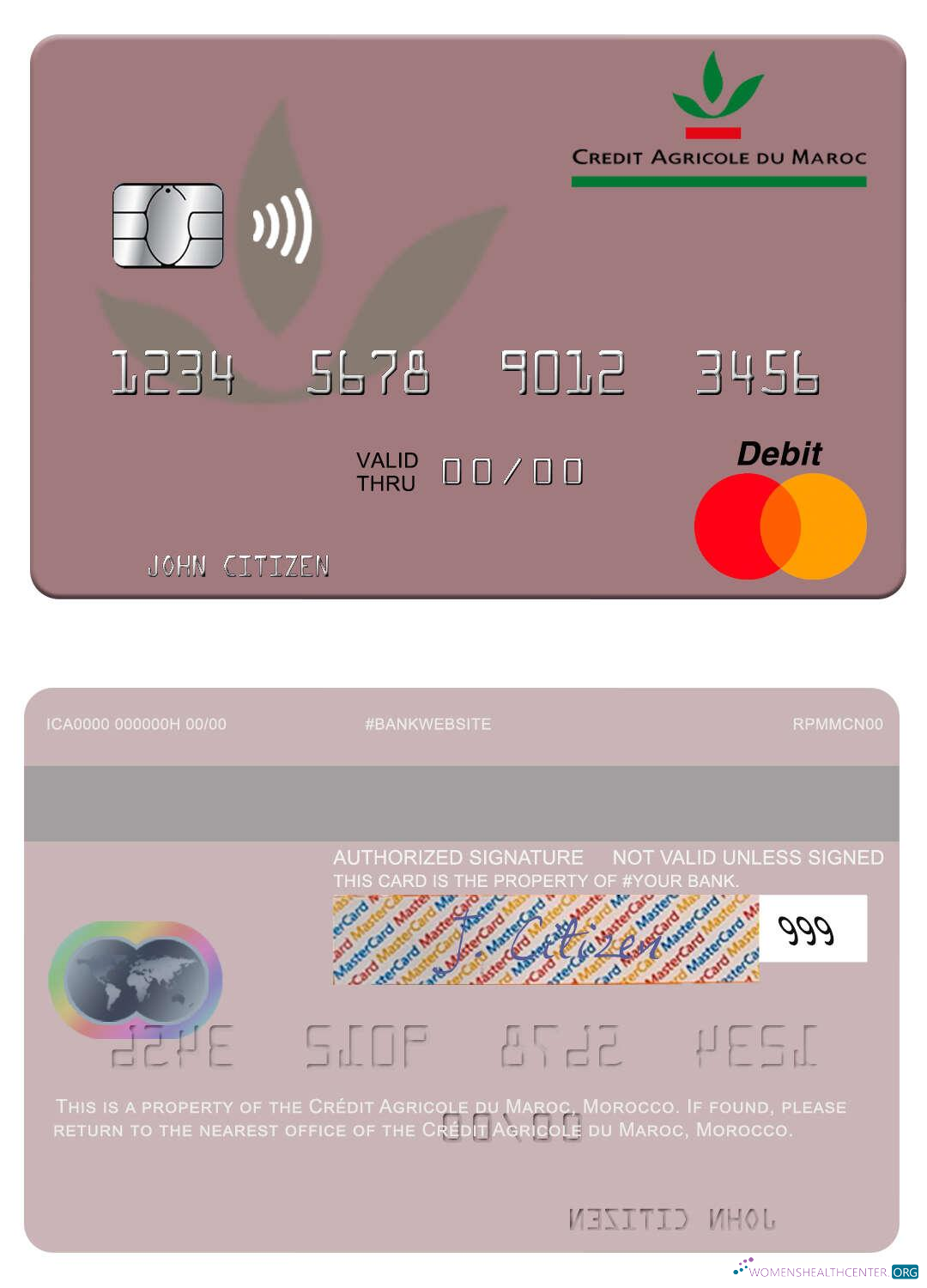 Premium Herunterladen Marokko Crédit Agricole Du Maroc Mastercard Photoshop Vorlage