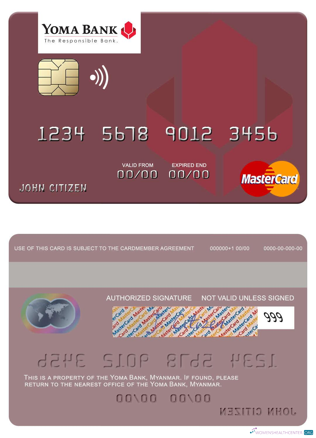 Premium Herunterladen Myanmar Yoma Bank Mastercard Photoshop Vorlage