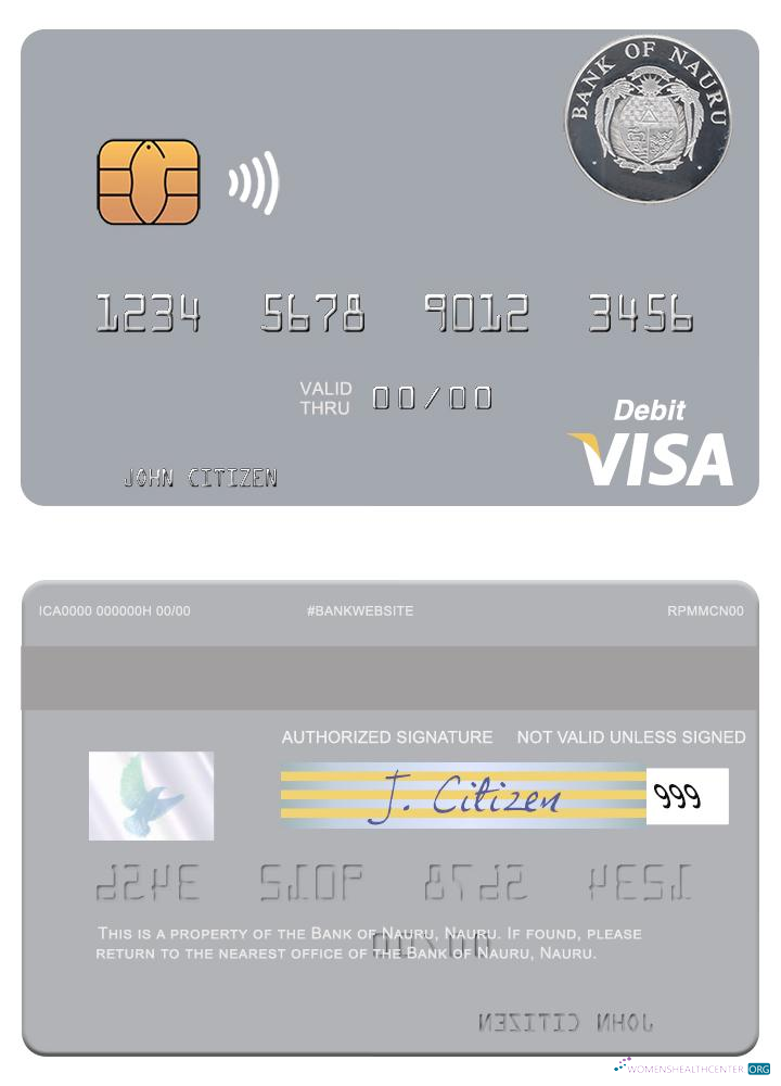 Premium Herunterladen Nauru Bank von Nauru Visa Debit Karte Photoshop Vorlage