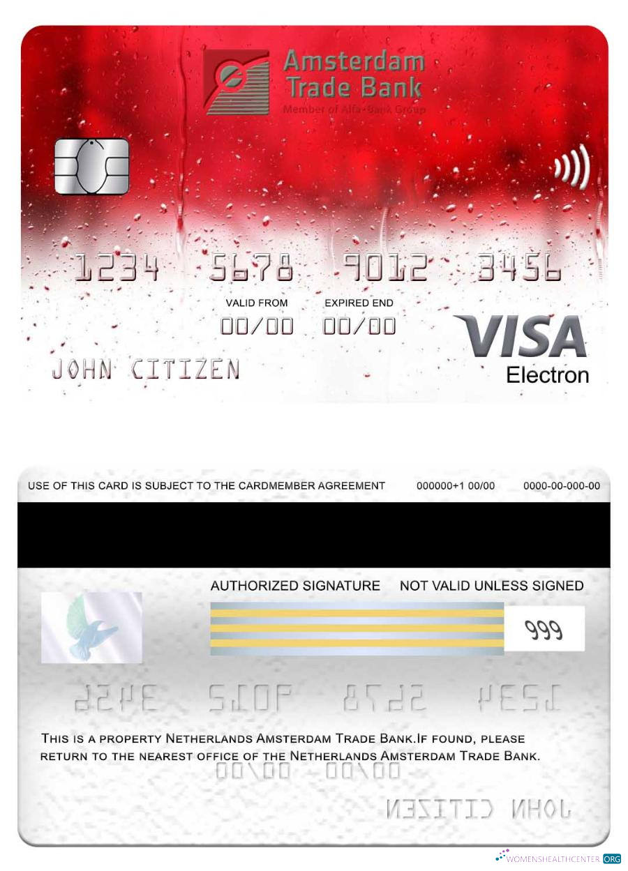 Hochwertige Herunterladen Niederlande Amsterdam Trade Bank Visa Electron Karte Photoshop Vorlage