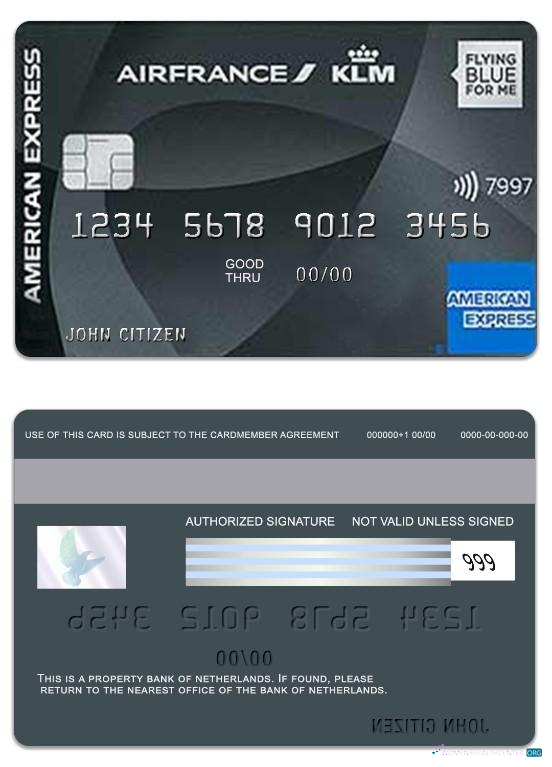 Editierbare Herunterladen Niederlande Bank von Niederlande American Express Flying Blau Platin Photoshop Vorlage
