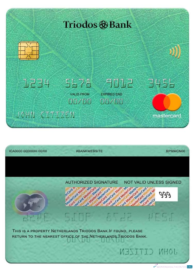 Editierbare Herunterladen Niederlande Triodos Bank Mastercard Photoshop Vorlage