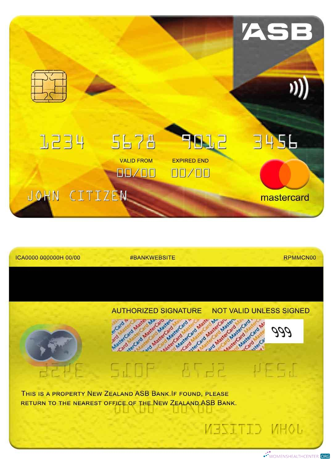 Premium Herunterladen Neuseeland ASB Bank Mastercard Photoshop Vorlage