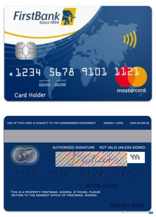 Premium Herunterladen Nigeria FirstBank Mastercard Photoshop Vorlage