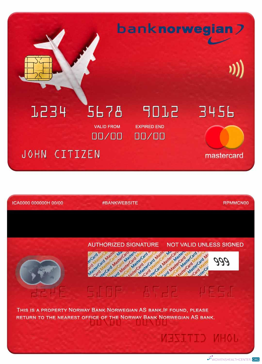 Premium Herunterladen Norwegen Bank Norwegian AS Bank Mastercard Photoshop Vorlage