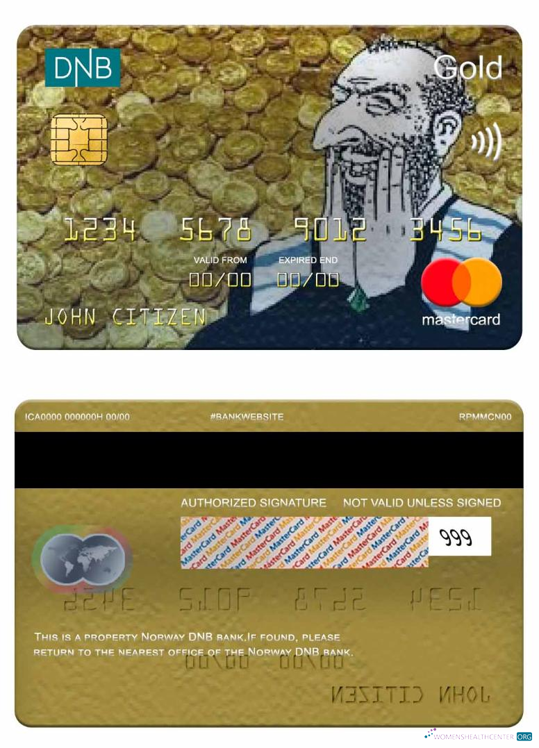 Premium Herunterladen Norwegen DNB Bank Mastercard Gold Photoshop Vorlage