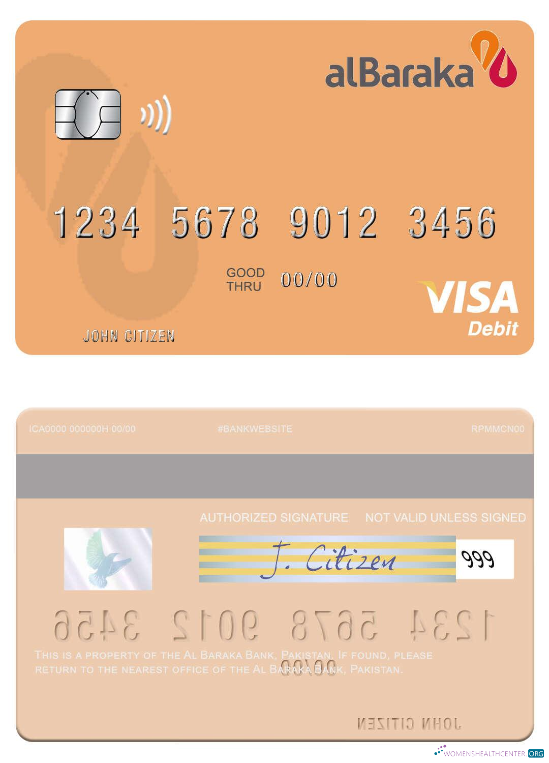 Premium Herunterladen Pakistan Al Baraka Bank Visa Debit Karte Photoshop Vorlage
