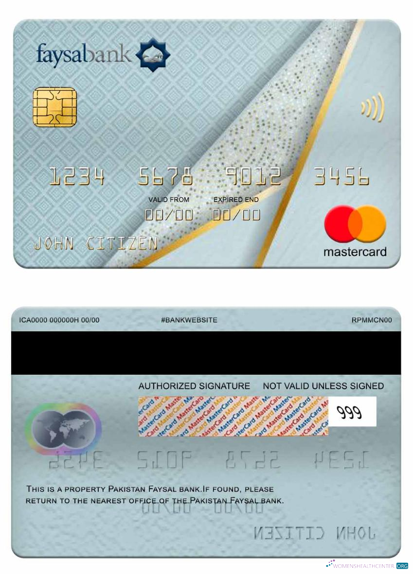 Hochwertige Herunterladen Pakistan Faysal Bank Mastercard Photoshop Vorlage