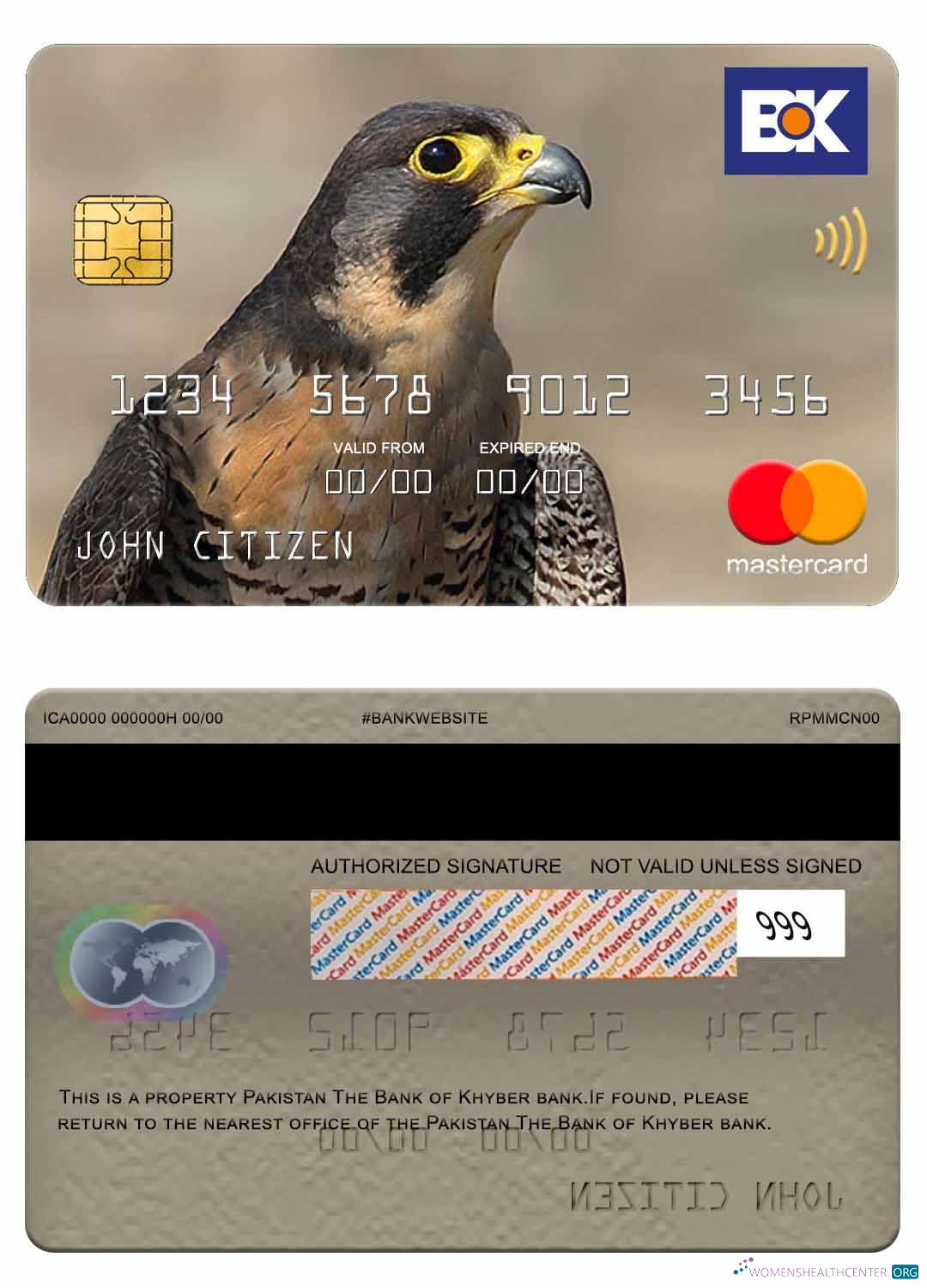 Realistische Herunterladen Pakistan The Bank von Khyber Bank Mastercard Photoshop Vorlage