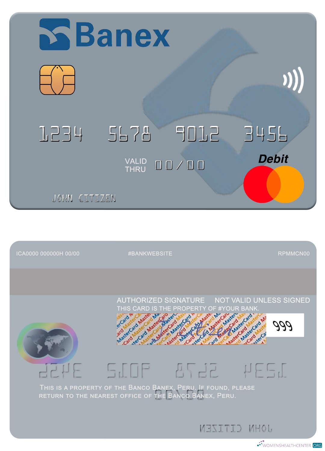 Premium Herunterladen Peru Banco Banex Mastercard Photoshop Vorlage