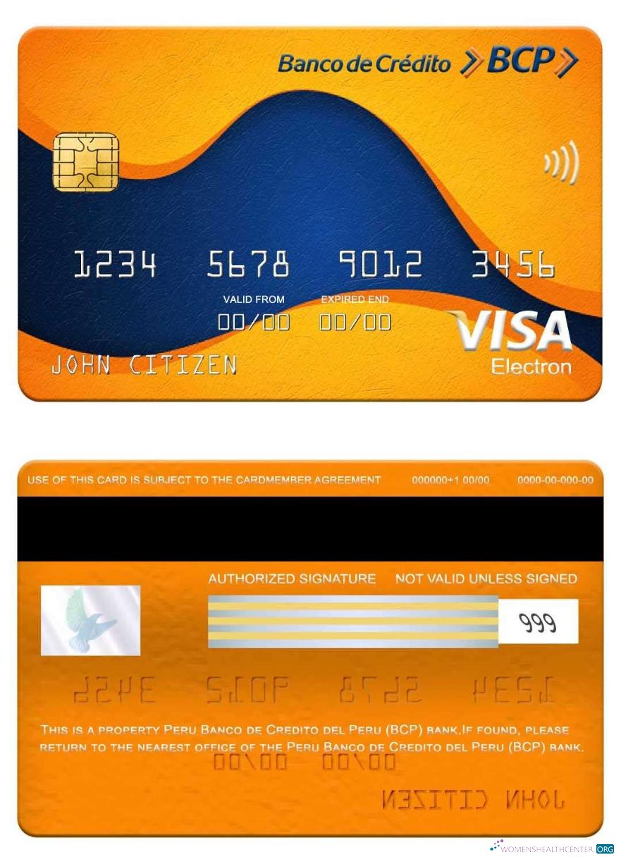 Professionelle Herunterladen Peru Banco de Credito Del Peru (BCP) Bank Visa Electron Karte Photoshop Vorlage