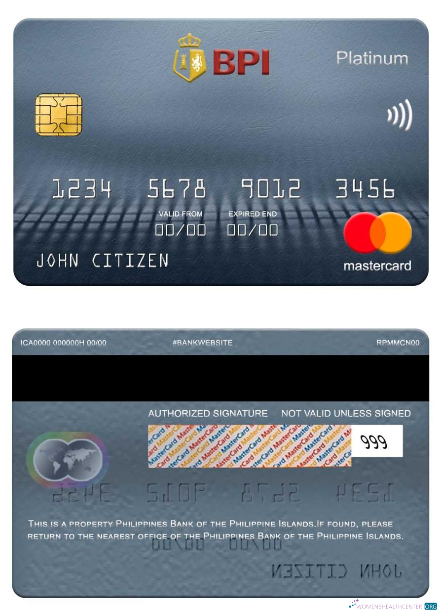 Hochwertige Herunterladen Philippinen Bank von The Philippine Inseln Mastercard Platin Photoshop Vorlage