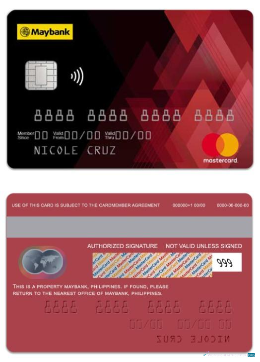 Professionelle Herunterladen Philippinen MayBank Standard Mastercard Photoshop Vorlage