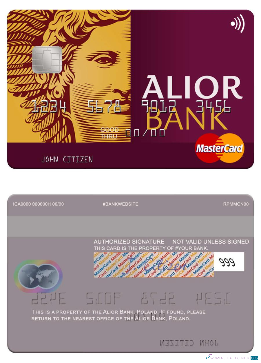 Premium Herunterladen Polen Alior Bank Mastercard Photoshop Vorlage