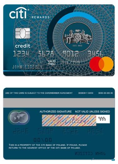 Professionelle Herunterladen Polen Citibank World Kredit Mastercard Photoshop Vorlage