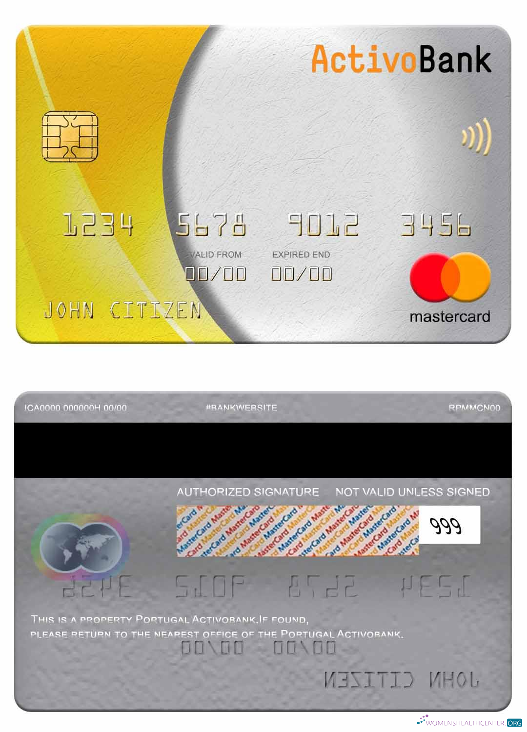 Premium Herunterladen Portugal Activobank Mastercard Photoshop Vorlage