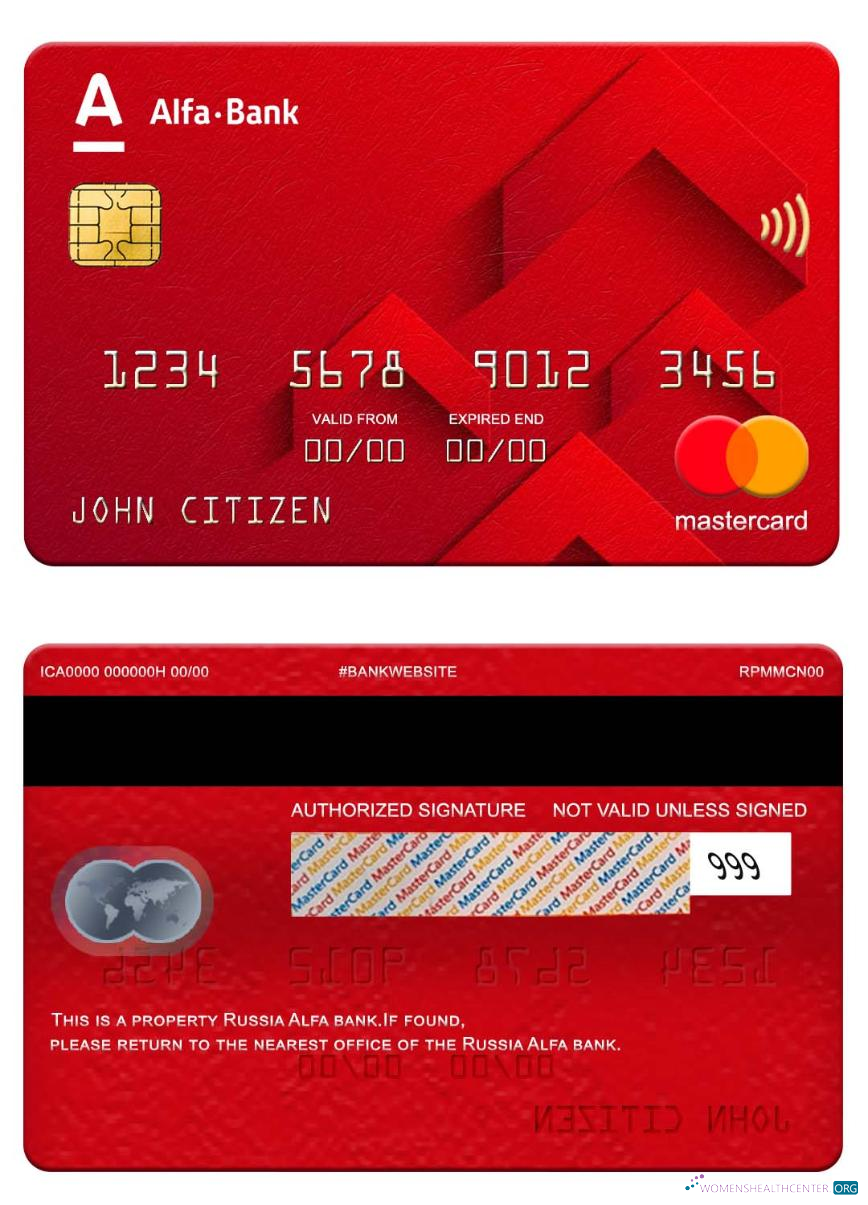 Professionelle Herunterladen Russland Alfa Bank Mastercard Photoshop Vorlage