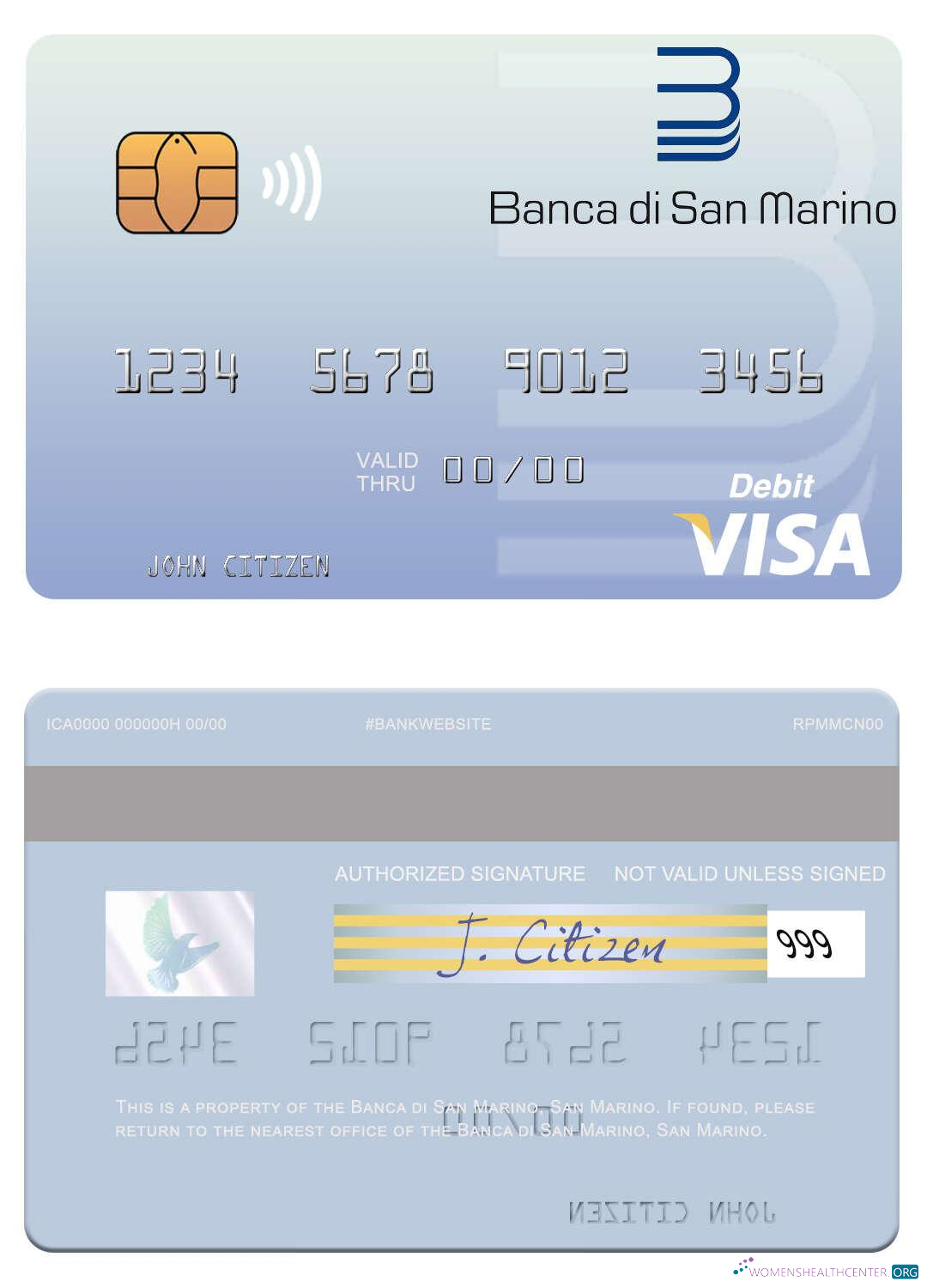 Professionelle Herunterladen San Marino Banca Di San Marino Visa Debit Karte Photoshop Vorlage