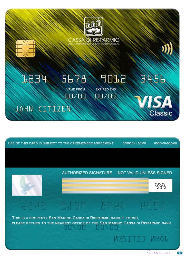 Hochwertige Herunterladen San Marino Cassa Di Risparmio Bank Visa Classic Karte Photoshop Vorlage