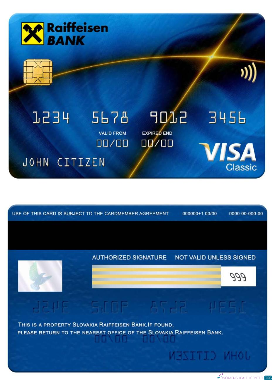 Premium Herunterladen Slowakei Raiffeisen Bank Visa Classic Karte Photoshop Vorlage