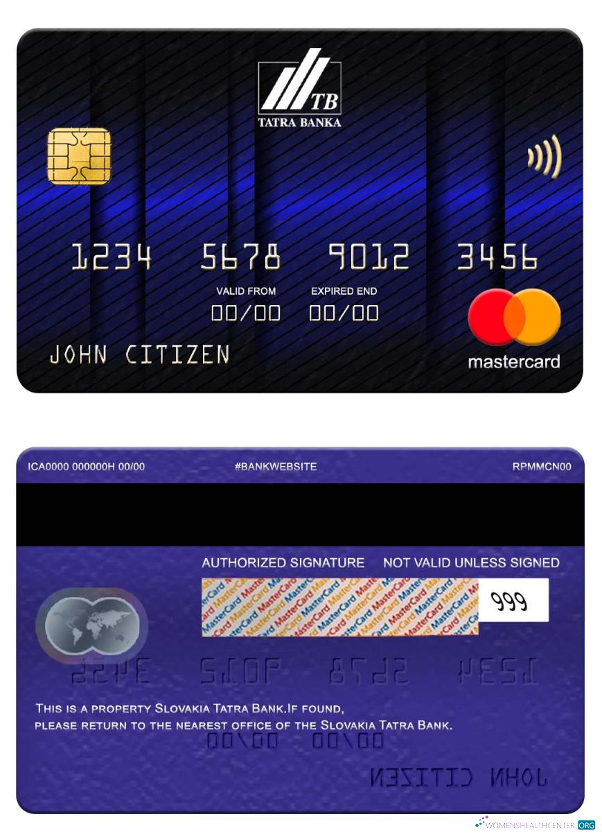 Premium Herunterladen Slowakei Tatra Bank Mastercard Photoshop Vorlage