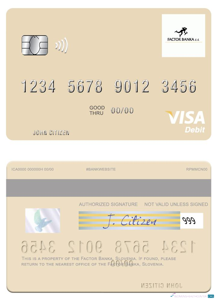 Premium Herunterladen Slowenien Factor Banka Visa Debit Karte Photoshop Vorlage