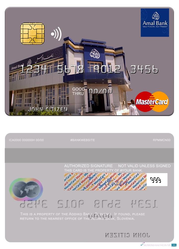 Realistische Herunterladen Somalia Amal Bank Mastercard Photoshop Vorlage