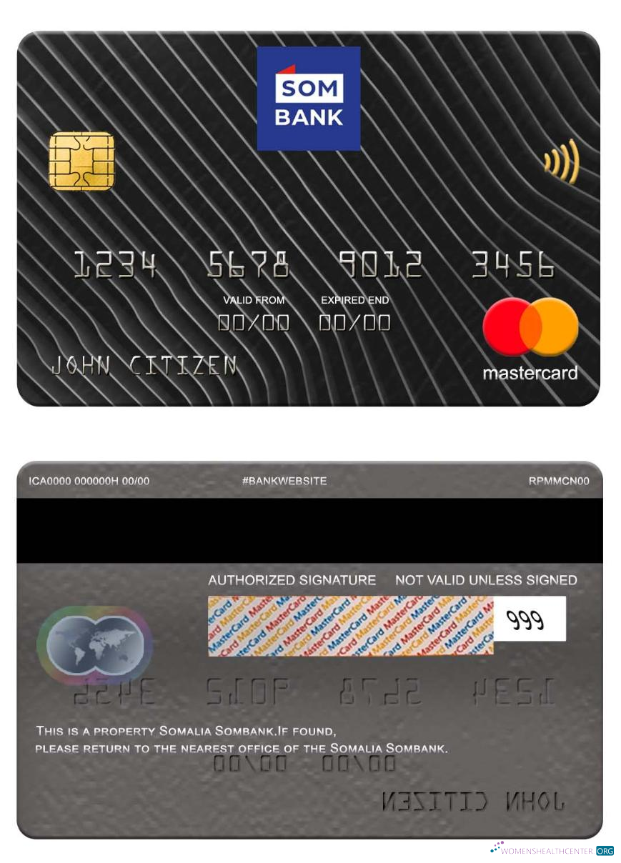 Premium Herunterladen Somalia Sombank Mastercard Photoshop Vorlage