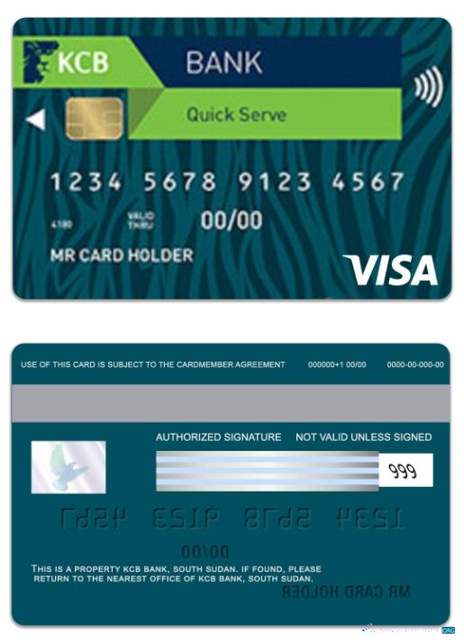 Professionelle Herunterladen Südsudan KCB Bank Visa Karte Photoshop Vorlage