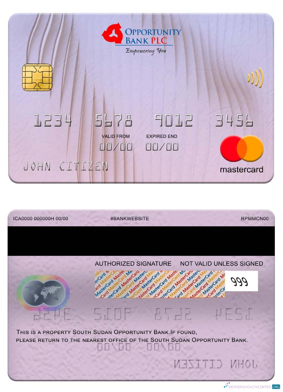 Professionelle Herunterladen Südsudan Opportunity Bank Mastercard Photoshop Vorlage